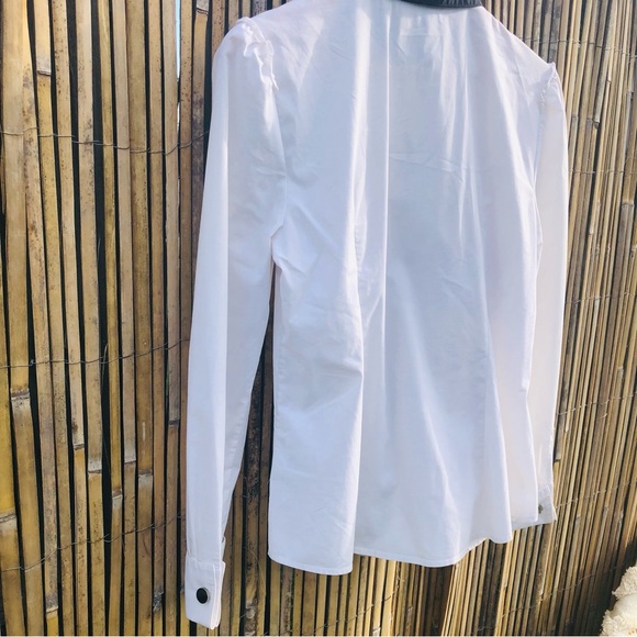 Portmans White Shirt w/ Black Details, Tie, French Cuffs & Cuff Links 12 - Picture 4 of 13